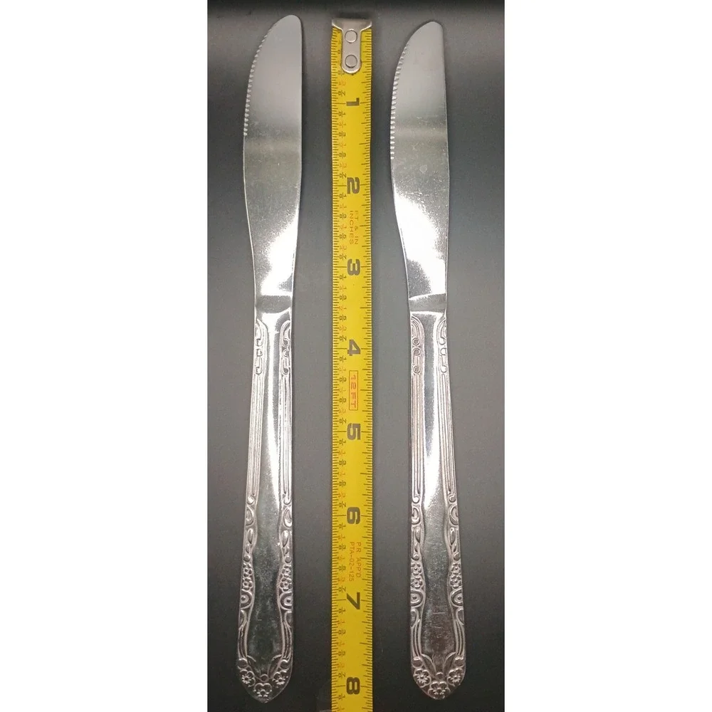 Floral Handle (Stainless Steel, Traditional) - 2 Dinner Knives